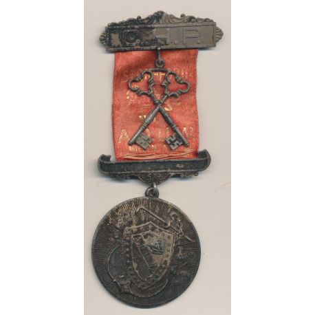 Médaille Maçonnique - Loge Strafford - agrafe C.H.P avec 2 clés  - Missouri - Etats-Unis