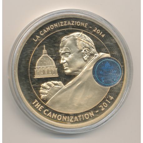Médaille - Canonisation Jean Paul II - 2014 - bronze - 50mm