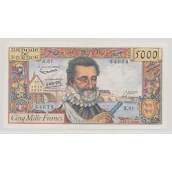 5000 Francs Henri IV - 10.07.1958 - TTB+ - R.61
