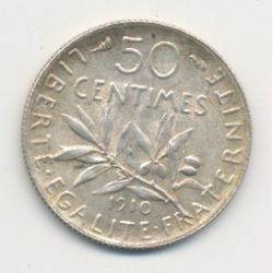 50 Centimes Semeuse - 1910