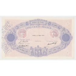 500 Francs Bleu et Rose - 8.3.1927 - A.1001 - TTB+