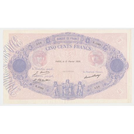 500 Francs Bleu et Rose - 13.2.1928 - R.1069 - TTB+