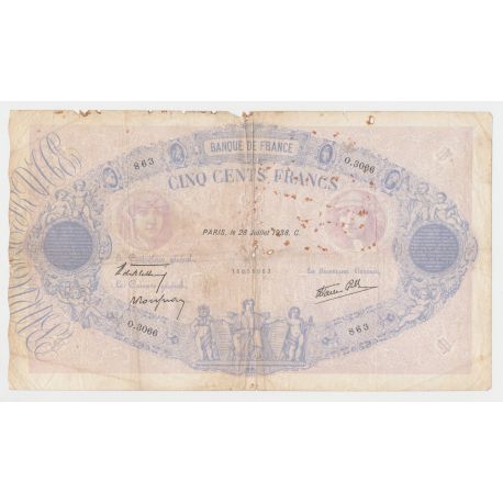 500 Francs Bleu et Rose - 28.07.1938 - O.3066 - B