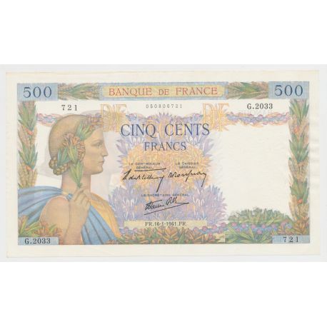 500 Francs La Paix - 16.1.1941 - G.2033 -SUP