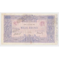 1000 Francs bleu et Rose - 14.1.1921 - J.1491 - TB/TB+