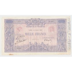 1000 Francs bleu et Rose - 2.1.1923 - B.1621 - TB/TTB