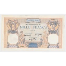 1000 Francs Cérès et mercure - 7.12.1939 - S.8460 - TTB+