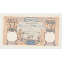 1000 Francs Cérès et mercure - 30.3.1939 - Y.7005 - TTB+