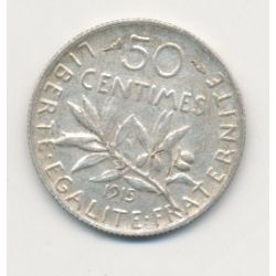 50 Centimes Semeuse - 1915
