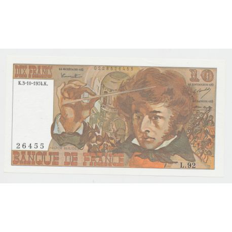 10 Francs Berlioz - 3.10.1974 - L.92 - NEUF