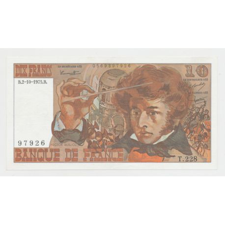 10 Francs Berlioz - 2.10.1975 - T.228 - SUP