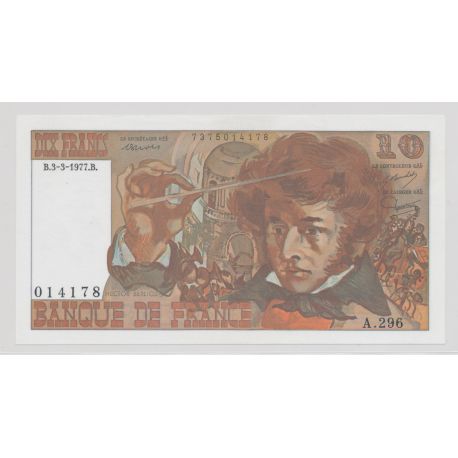 10 Francs Berlioz - 3.3.1977 - A.296 - NEUF