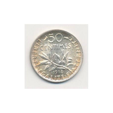 50 Centimes Semeuse - 1918
