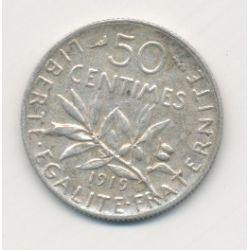 50 Centimes Semeuse - 1919