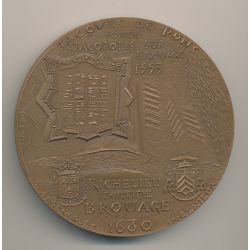 Médaille - Samuel Champlain - Jacques de Pons - Brouage - bronze - 72mm - SUP
