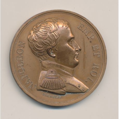 Médaille - Réddition de napoléon - Béllérophon - 1815 - Refrappe - bronze - 41mm - SUP+