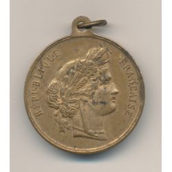 Médaille - Fête de charité - Rochefort 1880 - Musique et fanfare - TTB