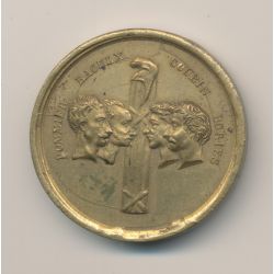 Médaille - 4 Sergents - La Rochelle - 21 septembre 1822 - laiton - 32mm - TTB+