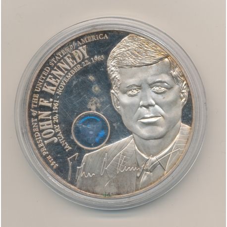 Médaille - John Fitzgerald Kennedy - 33e Président - argent 53g - 50mm - SUP
