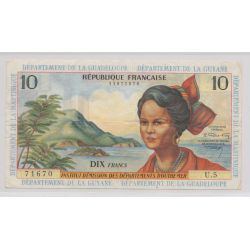 Billet - 10 Francs Antilles 1964 - TTB