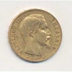 Napoléon III - 20 Francs Or - 1853 A paris - Tête nue - TB/TTB