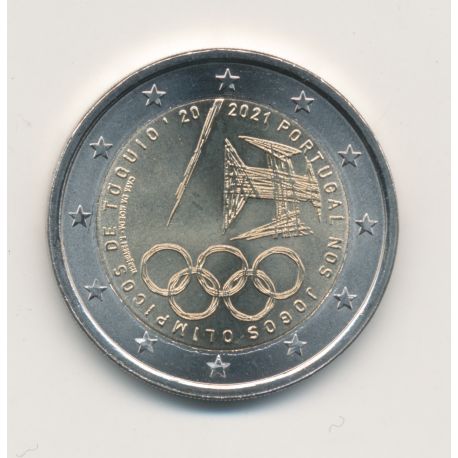 2 Euro couleur - Portugal 2021 - Jeux Olympiques de Tokyo 