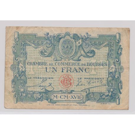 Dept 10 - 1 Franc 1922 - Bourges - TB+