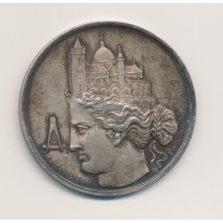 Jeton - Société centrale des architectes - argent - poiçon main - 1845-1860 - SPL