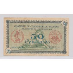 Dept 90 - 50 Centimes 1918 - Belfort - série 112 - TB+