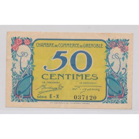 Dept38 - 50 Centimes 1917 - Grenoble - TTB