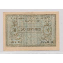 Dept64 - 50 Centimes 1916 - Bayonne - Série O - TTB
