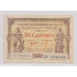 Dept21 - 50 Centimes 1917 - Dijon - 3e série - TTB