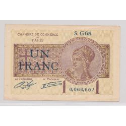 Dept75 - 1 Franc 1922 - Paris - TTB