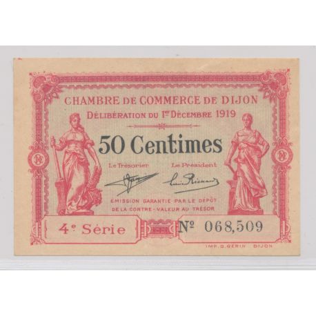 Dept21 - 50 Centimes 1919 - Dijon - 4e série - TTB