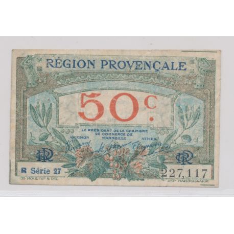 50 Centimes - Région provençale - série 27 - TTB