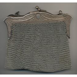 Sac de Soirée - cote de maille - argent 274g - Ref34