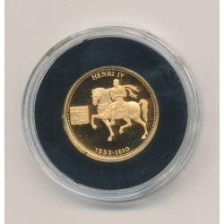 Médaille Or - Henri IV sur cheval blanc - FDC
