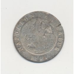 10 Centimes à l'N couronné - 1808 B Rouen - TB