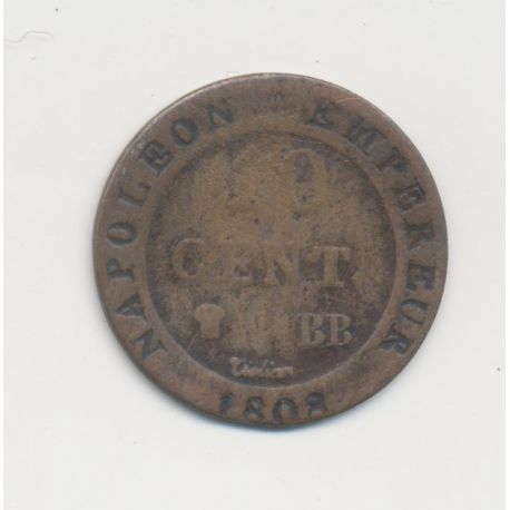 10 Centimes à l'N couronné - 1808 BB Strasbourg - TB