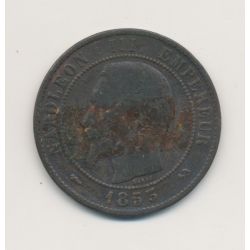 10 Centimes - 1853 B Rouen - Napoléon III Tête nue - bronze - B/TB