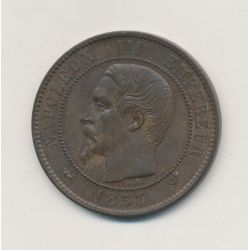 10 Centimes - 1853 W Lille - Napoléon III Tête nue - bronze - SUP