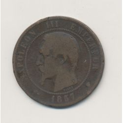 10 Centimes - 1857 MA Marseille - Napoléon III Tête nue - bronze - B/TB