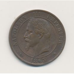 10 Centimes - 1863 BB Strasbourg - Napoléon III Tête laurée - bronze - TTB+