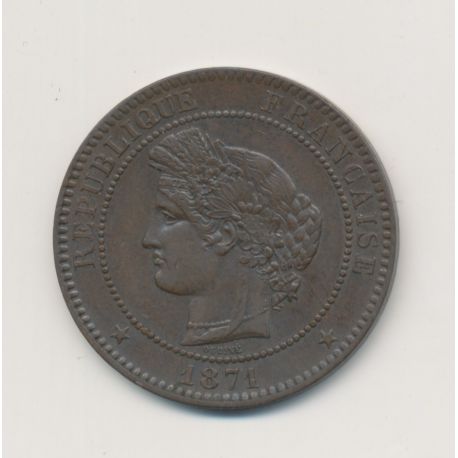 10 Centimes Cérès - 1871 A Paris - bronze - SUP+