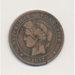 10 Centimes Cérès - 1877 A Paris - bronze - B/TB