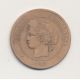 10 Centimes Cérès - 1887 A Paris - bronze - B/TB