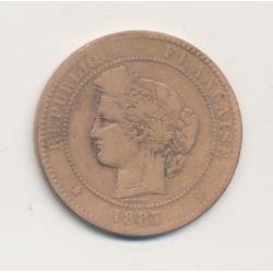10 Centimes Cérès - 1887 A Paris - bronze - B/TB
