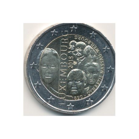 2€ Luxembourg 2015 - 125e anniv dynastie Nassau-Weilburg. 