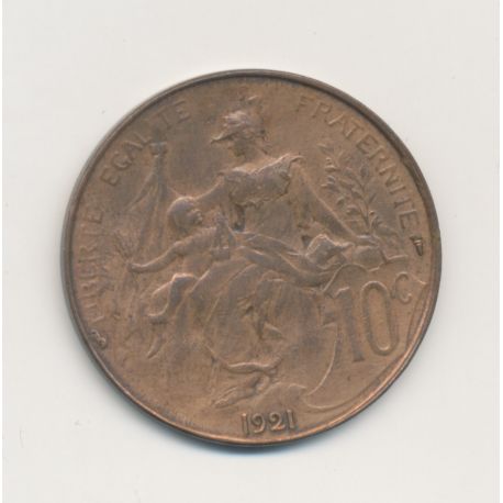 10 Centimes Dupuis - 1921 - bronze - TTB+