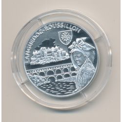 Médaille - Languedoc-roussillon - argent 20g - Trésors de nos régions - 7.500 ex - 34mm - FDC